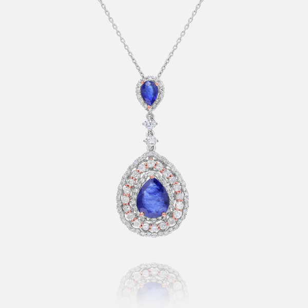 Sapphire 2.00 ct & Diamonds total 1.26 carats