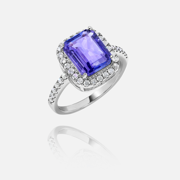 Tanzanite 3.47 ct & Diamonds total 0.47 ct