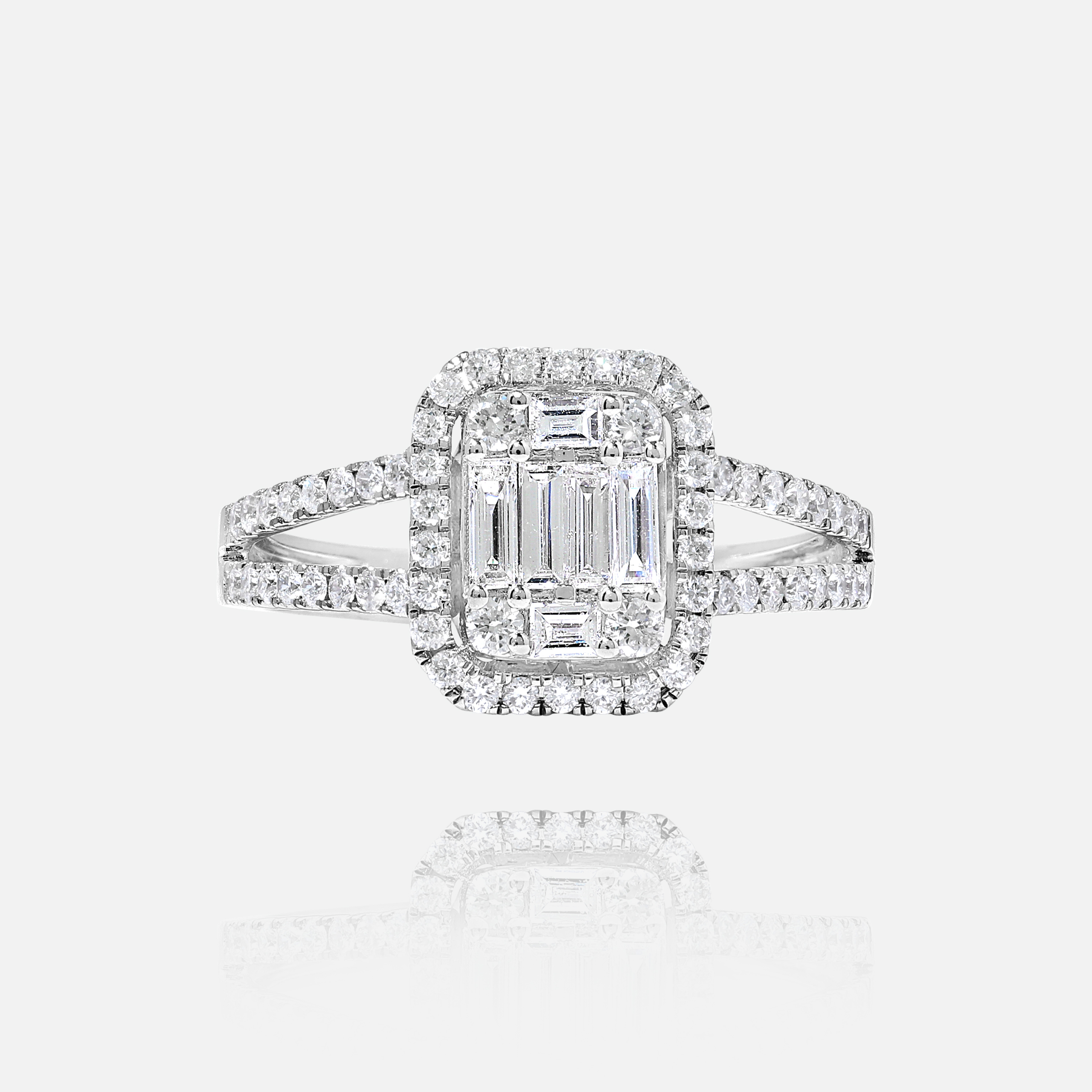 Diamonds total 1.37 ct